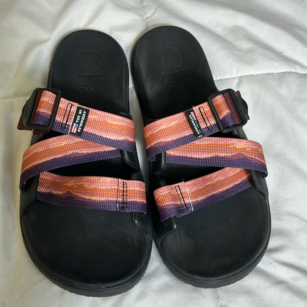Chacos Chillos Womens slides sandals. Size 9. Roasted sky color.